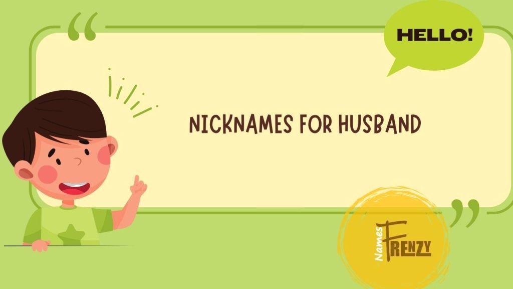 Nicknames For Husband